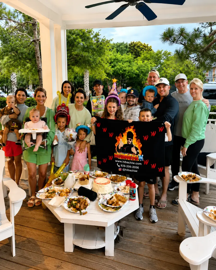 Hibachi at home family group dinner