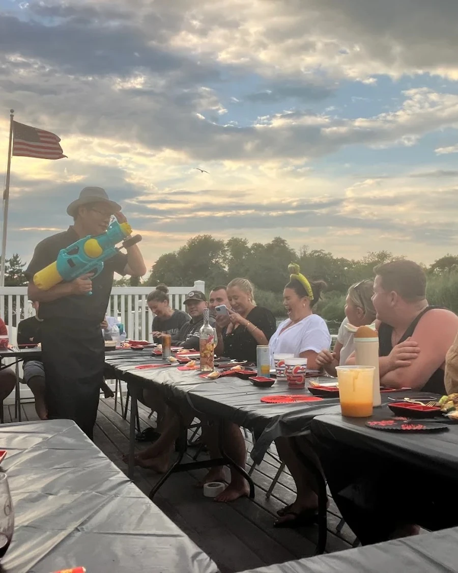 Live hibachi experience during a 30A stay