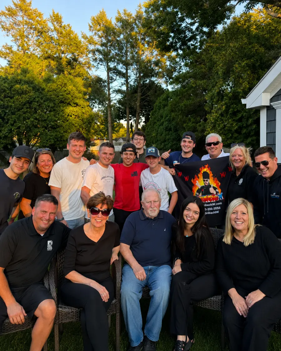 Family and guests gathering after a backyard hibachi at home experience in Washington DC