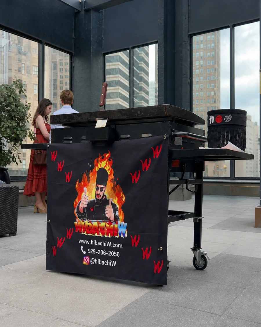 Rooftop hibachi at home setup in Baltimore Metro