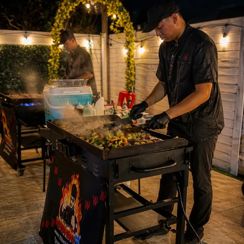 Private hibachi chef at home in New Hampshire